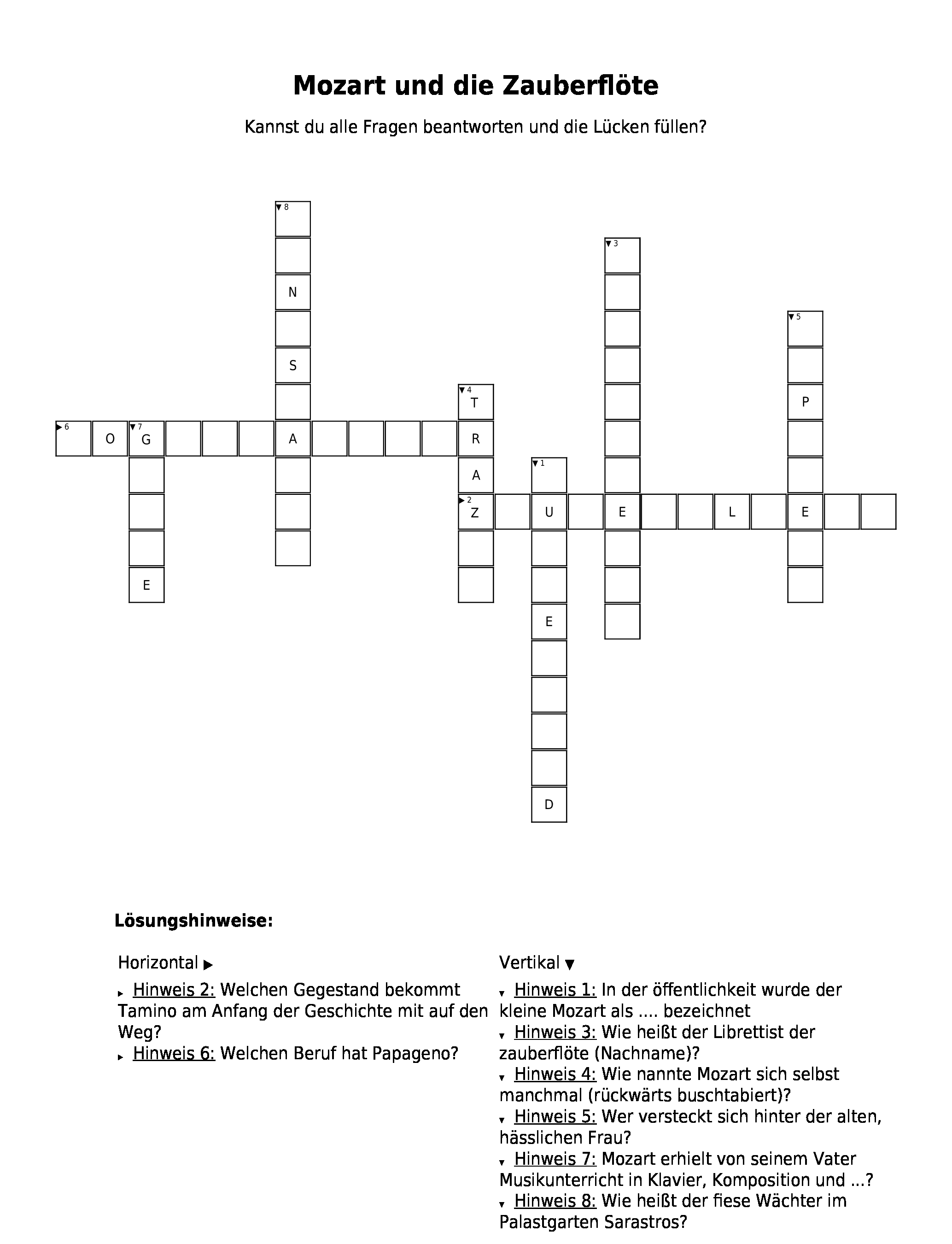 Oper von mozart kreuzworträtsel 8 buchstaben Oper von mozart kreuzworträtsel 8 buchstaben